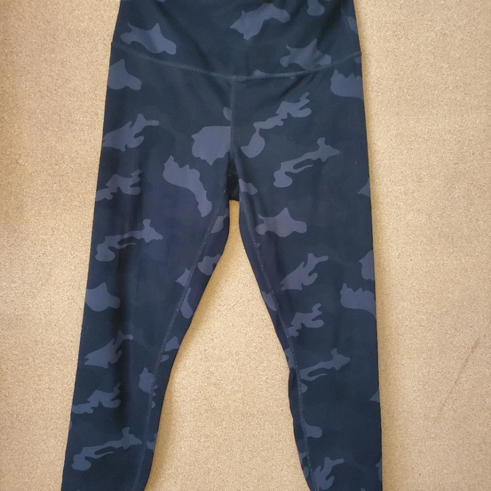 Yogalicious black/grey camp full length leggings women's M